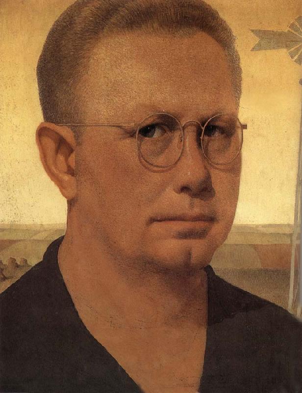 Grant Wood Self-Portrait oil painting picture